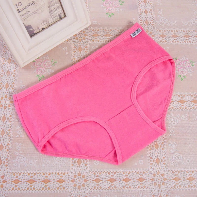 Cotton Panties for Women Underwear Plus Size Brief Girls Sexy Lingerie Solid Color Panties Female Seamless Underpant Ladies 7Pcs