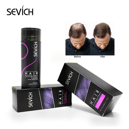 Sevich 25g Hair Fiber Instant Hair Growth Keratin Hair Building Fibers Powder Applicator Comb Extension Hair In Second 10 Color
