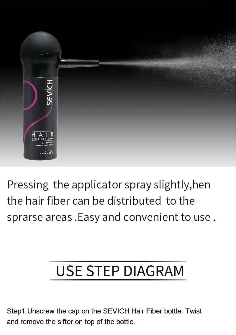Sevich Hair Building Fiber Applicator Apply to Brand Fiber Bottle Series Easy to Use Hair Sprays Nozzle Pump Hair Loss Product