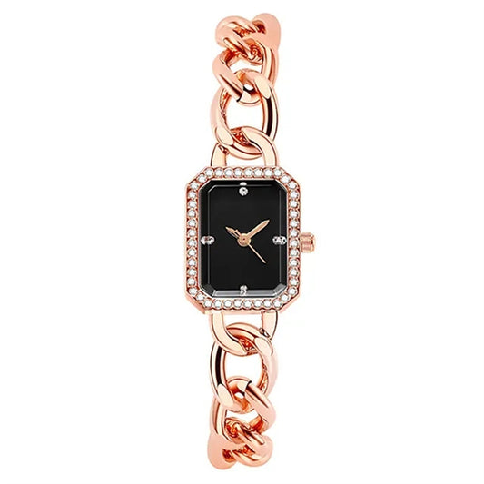 Luxury Classic Style Rectangular Women's Quartz Watch