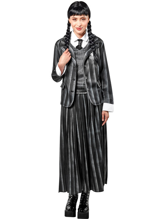 Women's Wednesday Addams Nevermore Academy Black School Uniform Costume