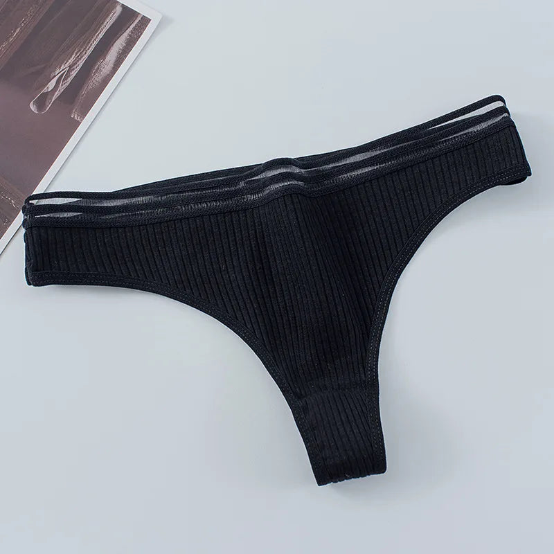 Women's underwear, sexy and breathable, low waisted triangle pants, thong pants, romantic girl pure cotton underwear