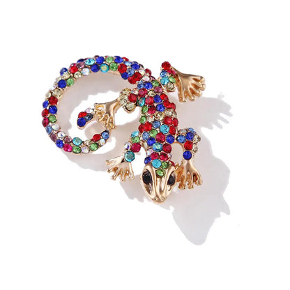 Vintage Animal Brooches - Cute Lizard, Gecko, Spider, and Rhinestone Pins for Women's Clothing and Accessories