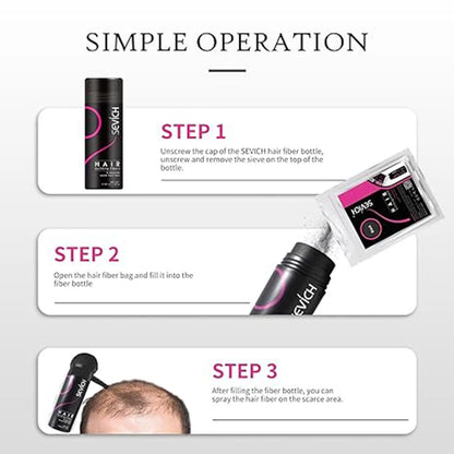 Sevich Hair Fiber For Thinning Hair & Bald Spot Instant Hair Growth Fiber Fill In Fine Or Thinning Hair Instantly Thicker Powder