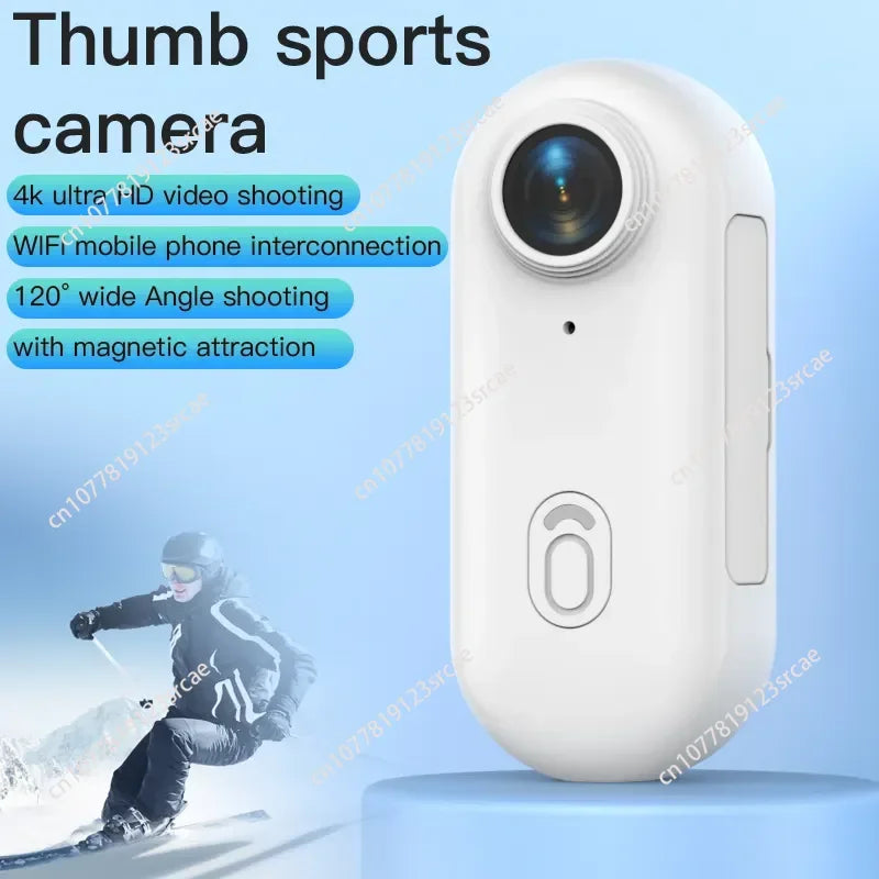 Exquisite WIFI 1080P/4k Magnetically Mounted H.265 Action Camera with Removable Cover 30m Waterproof Thumb  Camera