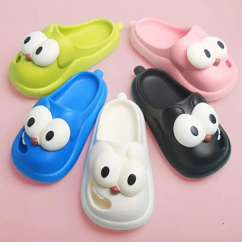 Tongue Slippers Big Eye Dog Slippers Cute Funny Big Eye Dog Fun Cartoon Package Head Eva Slippers for Women