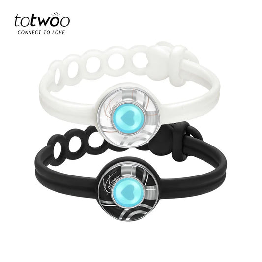 Totwoo Long Distance Touch Bracelets for Couples-Candy Series, Vibration & Light up for Love Couples Bracelets Relationship Gift