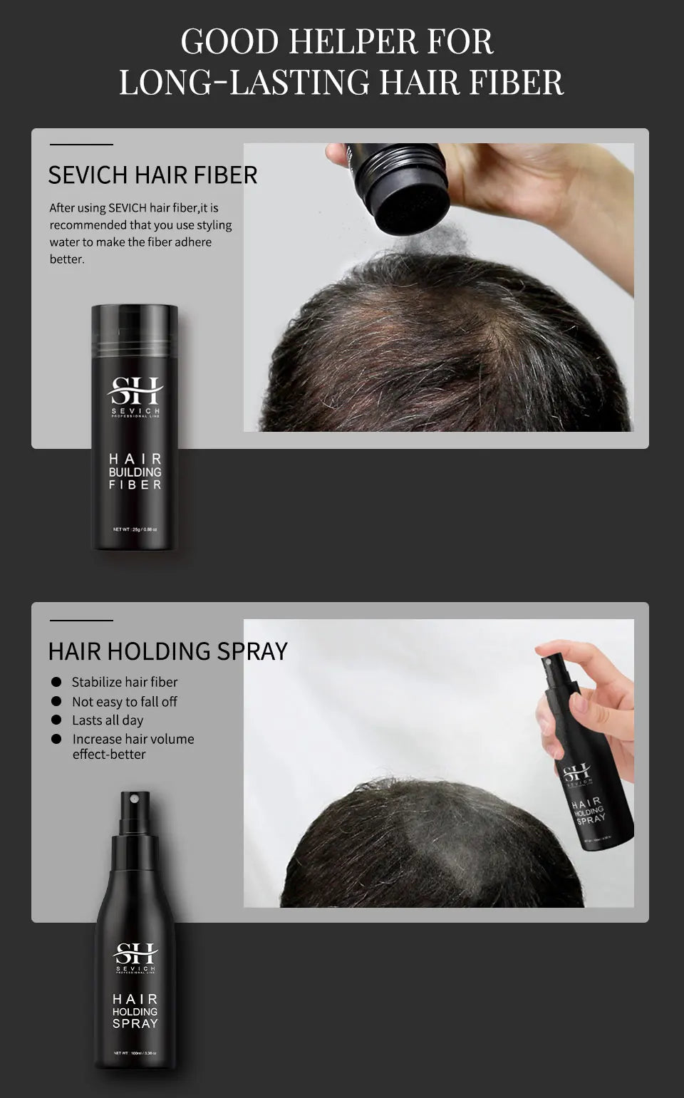 Sevich Hair Hold Spray For Men Hair Building Fiber Applicator Hair Fixing Spray Hair Hold Spray Water Salon Hair Styling Product