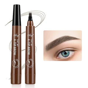 Four-pronged eyebrow pencil non-smudged, water-resistant
