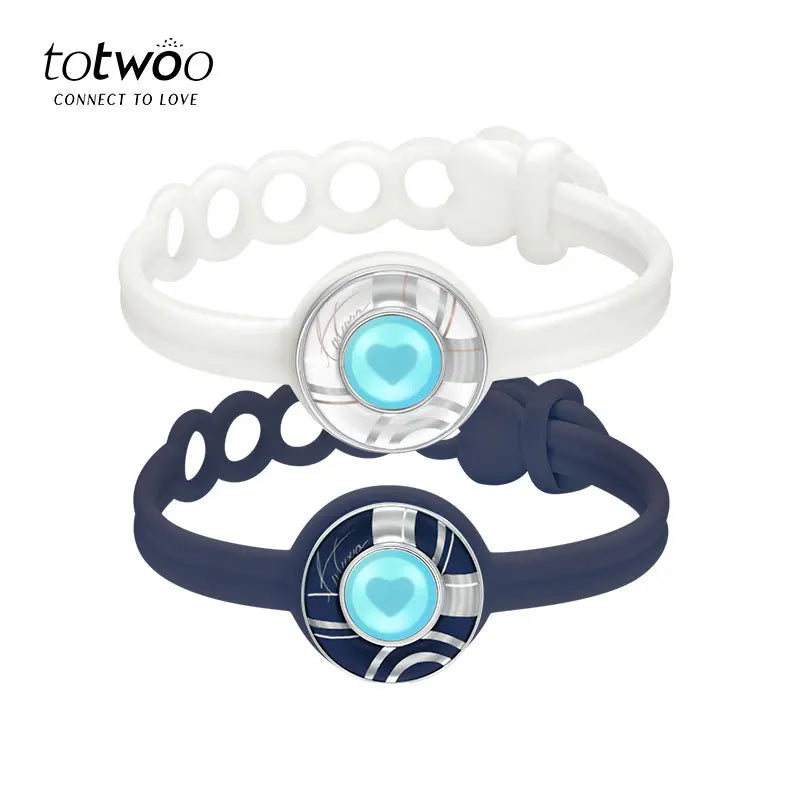 Totwoo Long Distance Touch Bracelets for Couples-Candy Series, Vibration & Light up for Love Couples Bracelets Relationship Gift