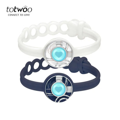 Totwoo Long Distance Touch Bracelets for Couples-Candy Series, Vibration & Light up for Love Couples Bracelets Relationship Gift