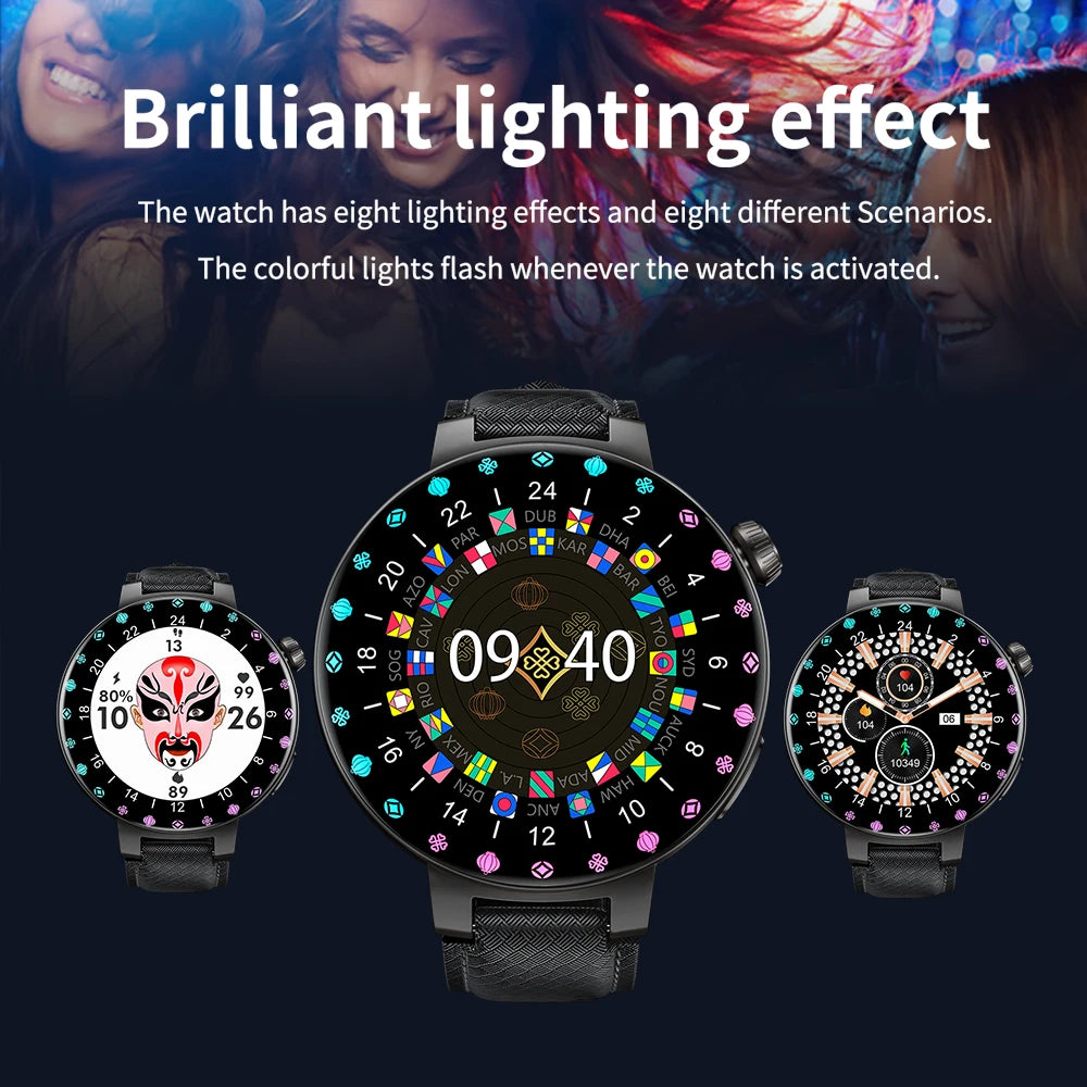 KUMI GT6 Pro 1.3-inch AMOLED Screen Bluetooth Call5.1 IP68 Waterproof Eight light modes Chinese fashion style Smart watch