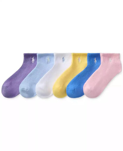 Polo Ralph Lauren | Little & Big Girls Sport Quarter Socks, 6-Pack