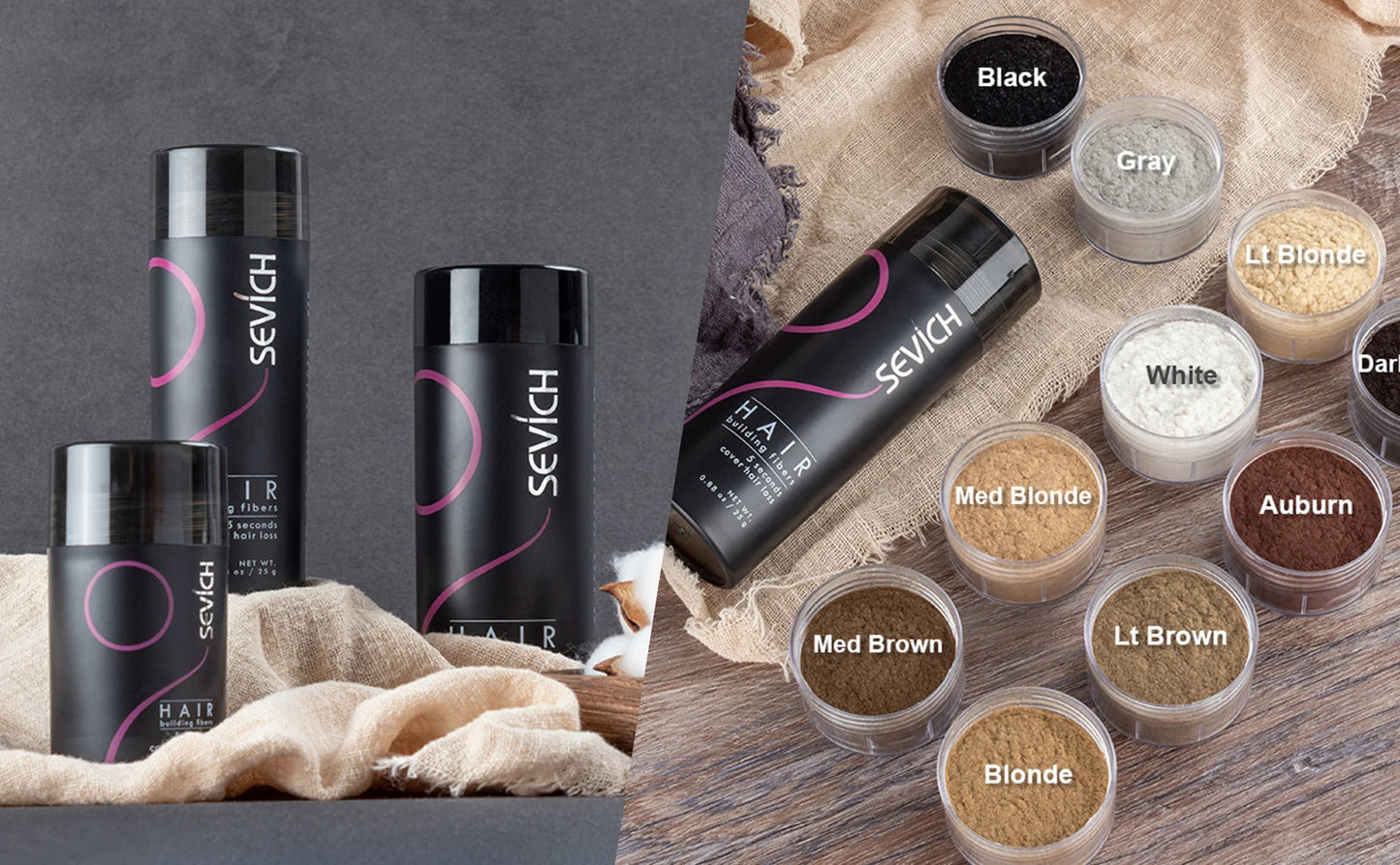 Sevich Hair Fiber For Thinning Hair & Bald Spot Instant Hair Growth Fiber Fill In Fine Or Thinning Hair Instantly Thicker Powder