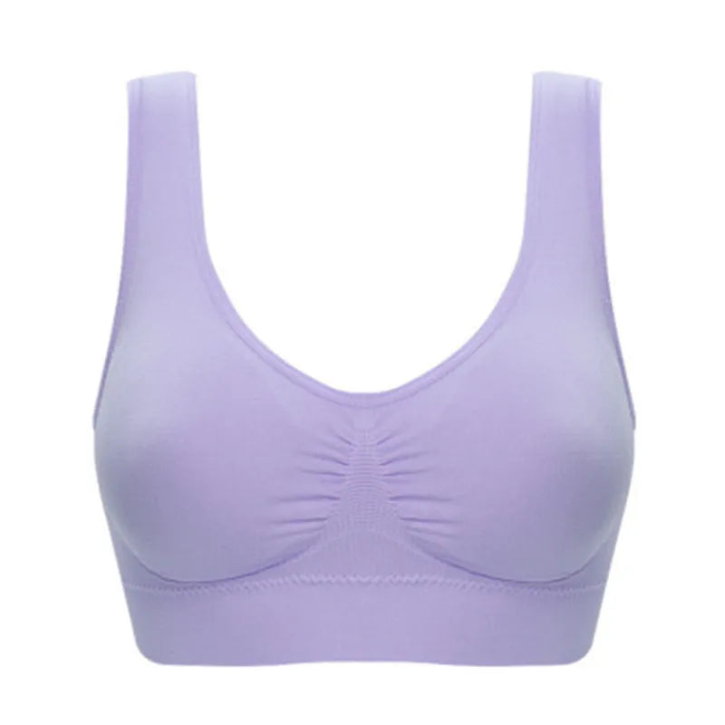 Sexy women push up  BREAST   bra big size backless  bras plus size wireless brassiere breathable seamless bra 1pcs wfws01