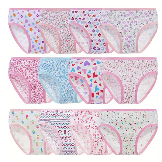 Multi-Pack 3/6/12Pieces Floral Baby Girls Briefs Cotton Toddlers Girls Panties Kids Underwear Soft Children Underpants For 2-11T
