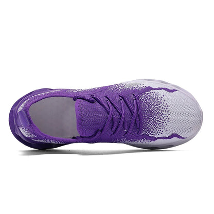 ELUVA Unisex Running Shoes Men Women Lightweight Mesh Breathable Comfortable Flat Soft Tennis Shoes Summer Lace-up Sneakers Man