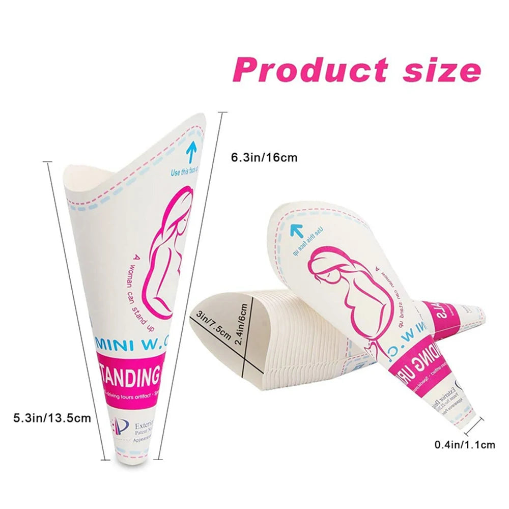 Disposable Female Urination Device Portable Standing Pee Paper Cup Women Urinal Funnel for Pregnant Travel Camping Outdoor