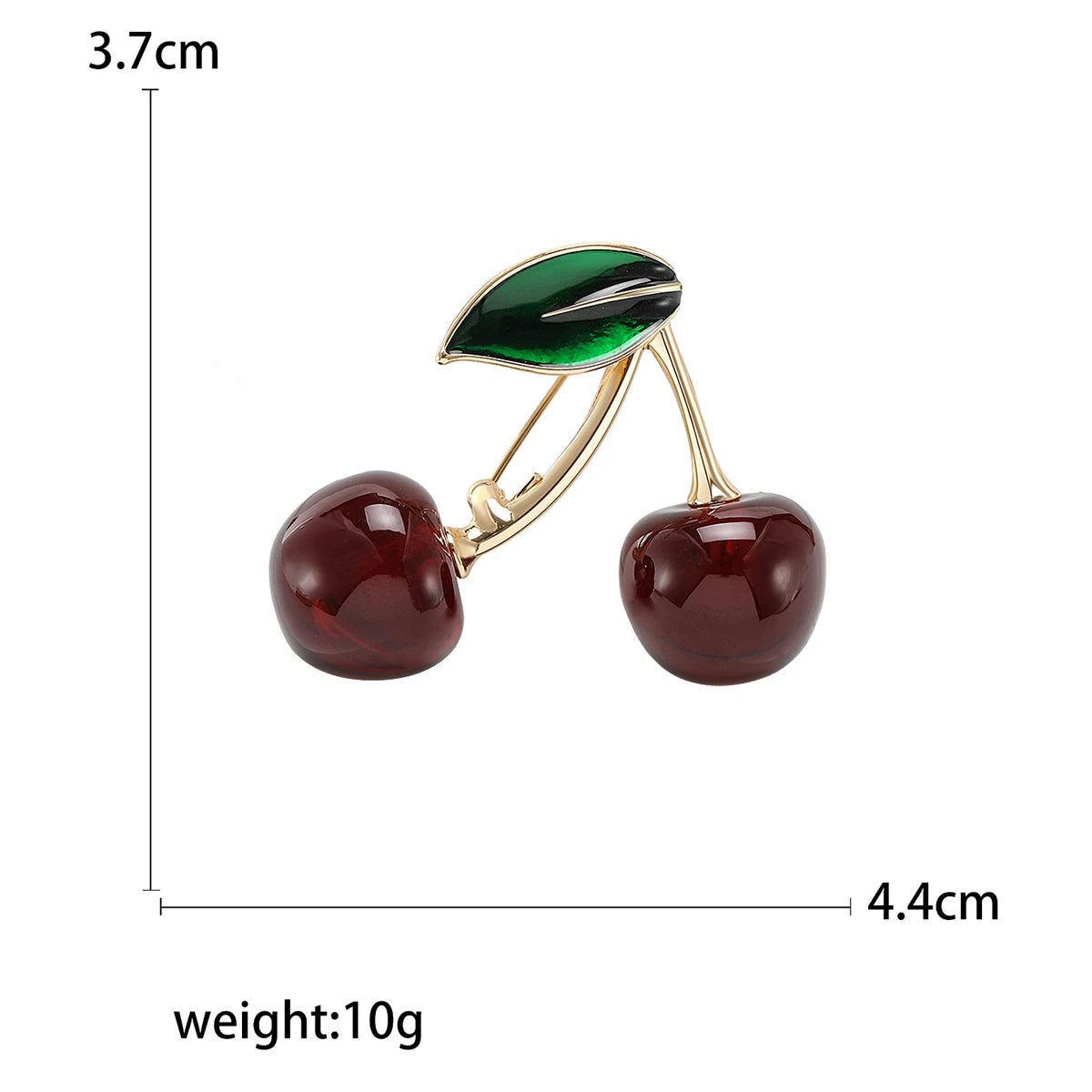 Enamel Cherry Brooches for Women Unisex Rhinestone Fruit Pins Banquet Party Backpack Gifts Jewelry Accessories