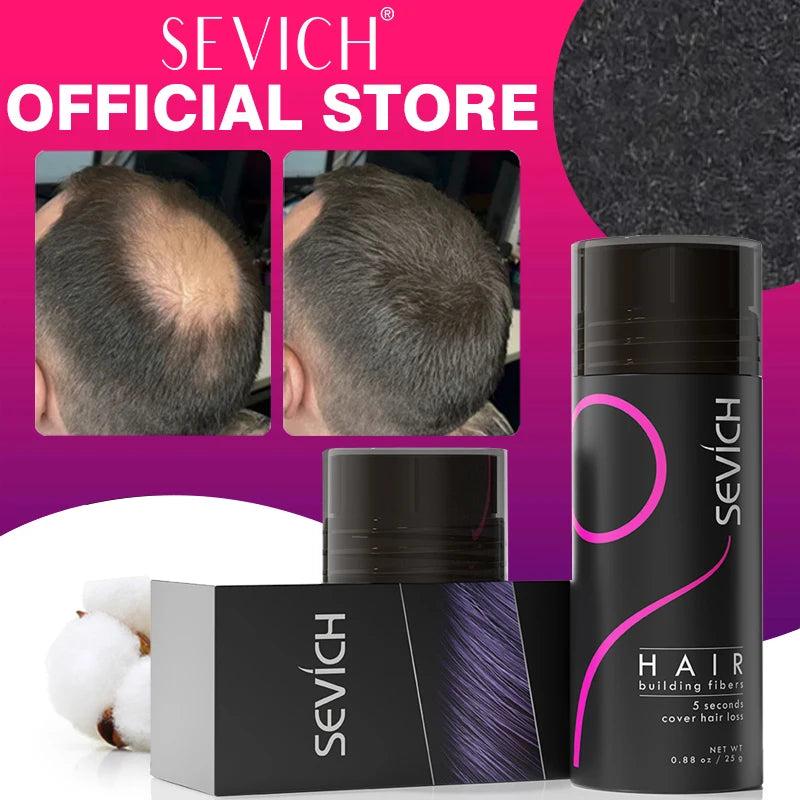Sevich Hair Fiber For Thinning Hair & Bald Spot Instant Hair Growth Fiber Fill In Fine Or Thinning Hair Instantly Thicker Powder
