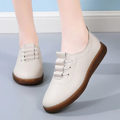 New Women's Shoes Soft Sole Womens Vulcanized Shoes Hollow Outdoor Casual Shoes PU Leather Lightweight Zapatillas De Mujer