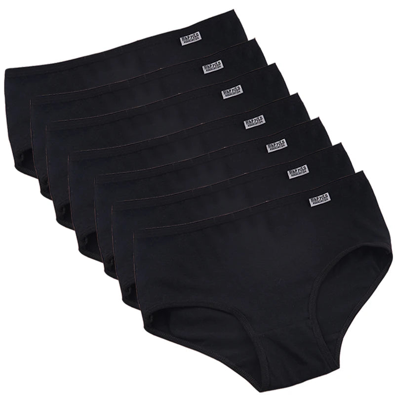 Cotton Panties for Women Underwear Plus Size Brief Girls Sexy Lingerie Solid Color Panties Female Seamless Underpant Ladies 7Pcs