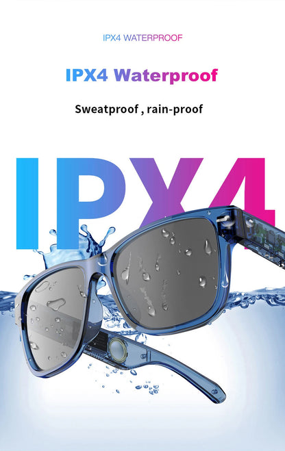 KUMI Meta V1 Smart Glasses Polarized Sunglasses Bluetooth glasses IPX4 Waterproof Open Ear Headphones AI Voice Assistant