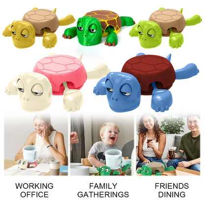 3D Printed Turtle Coaster Coffee Mug Mat with Funny Expression Plastic Drink Pad Decorative Cup Insulation Pad for Home Ornament