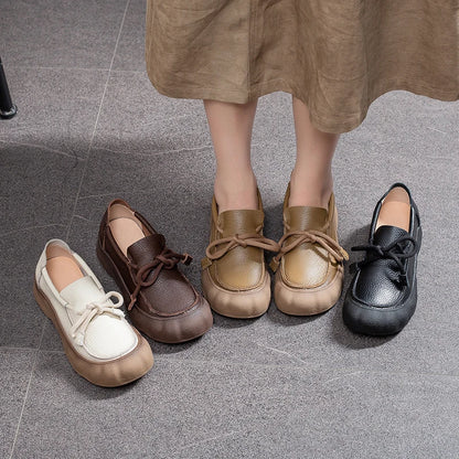 AIYUQI 2025 New Women's Loafers Non-slip slip-on casual shoes Women shoes Large-size flatGenuine Leather female sneakers