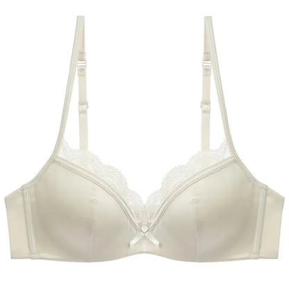 French Lace Underwear Female Breathable Thin Section Adjustable Anti-Sagging Comfortable Sex Lace Small Breasts Gathered Bra