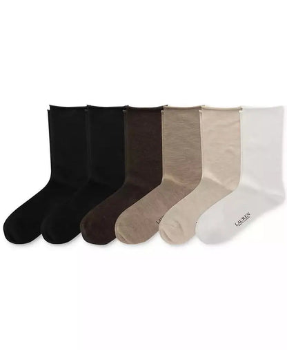 Lauren Ralph Lauren | Women's 6 Pack Roll-Top Trouser Socks
