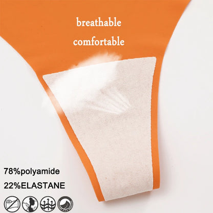 FINETOO 3PCS Seamless Thong Women Ice Silk T-back Intimate Solid Breathable Crotch Briefs Sexy Tanga Multiple 10 Color Lingerie