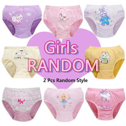5Pcs/Set Assorted Styles Cute Cartoon Girls Underwear Panties Cotton Panty Girl Children Soft Underpants Breathable Girls Briefs