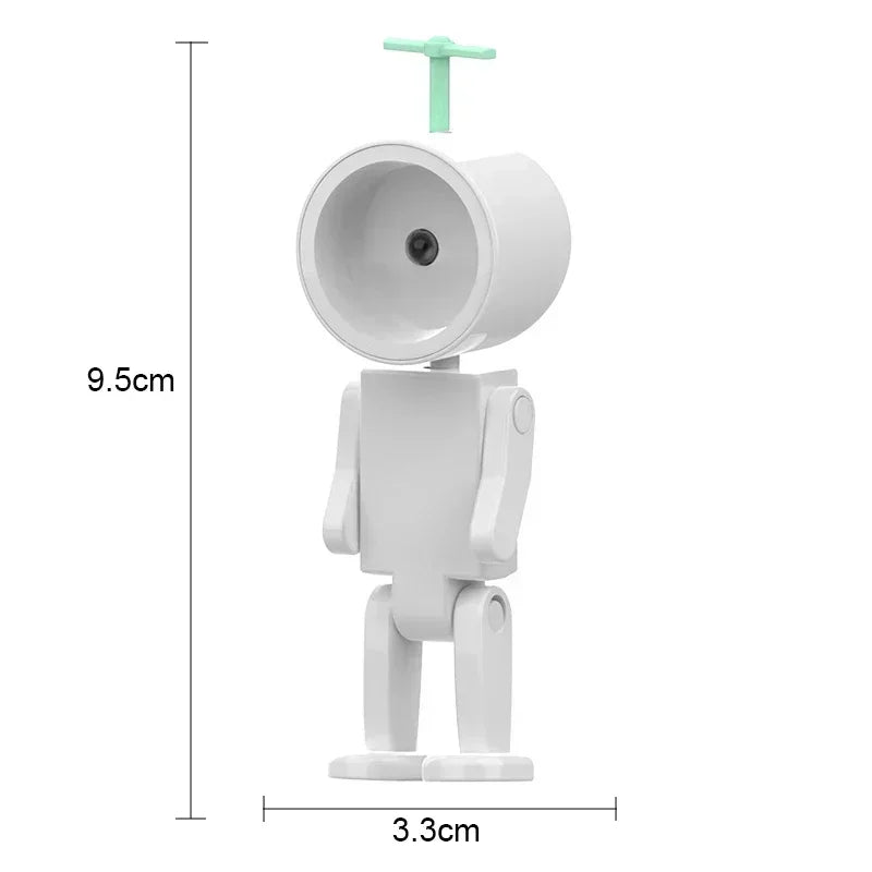 Creative Astronaut Magnetic Night Light LED Mini Square Robot With Battery Book Lamp Desktop Bedside Wooden Decor Ambient Light