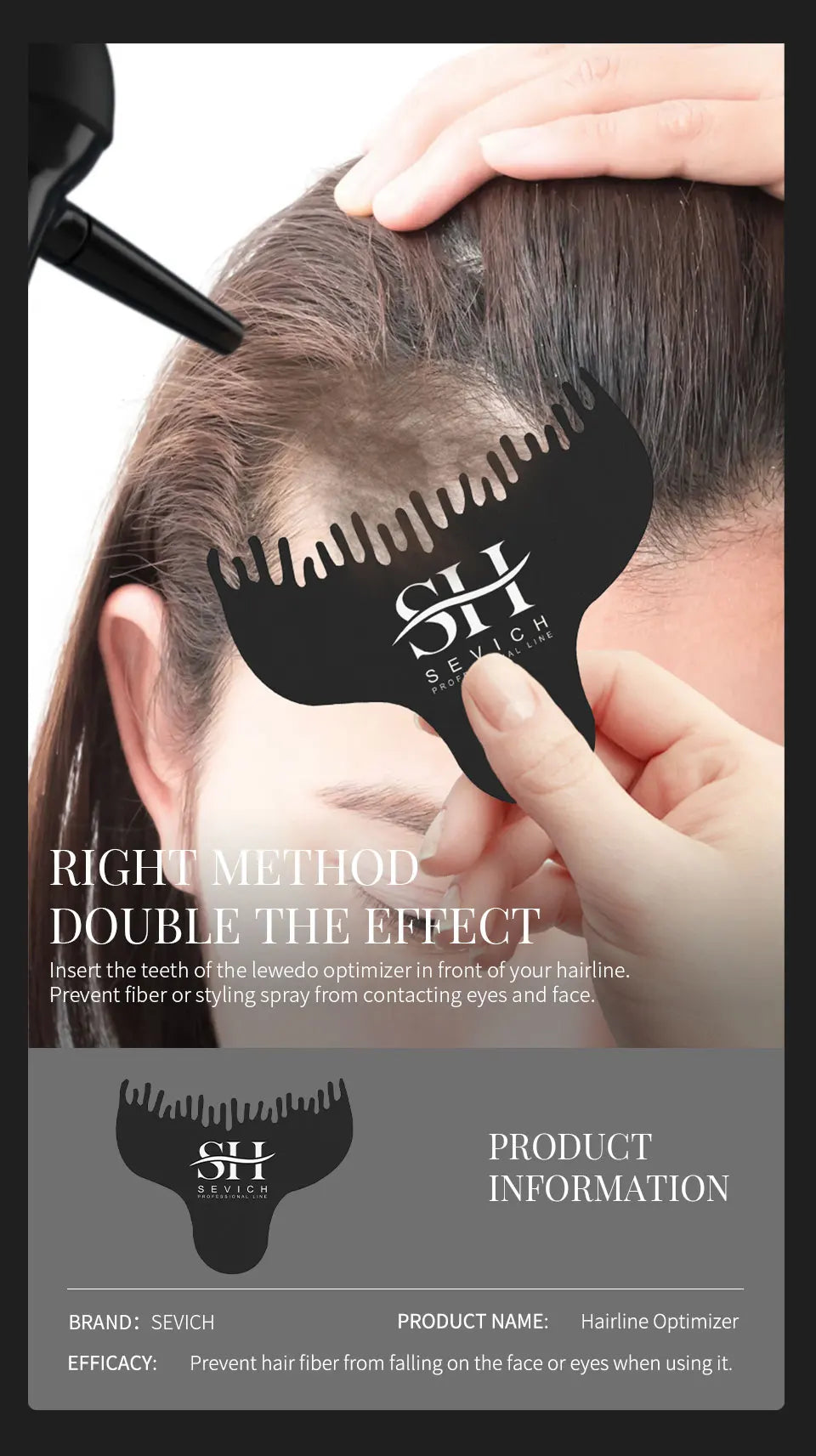 10 Colors Sevich Hair Fibers Keratin Fibers Applicator Hair Building Fibers Spray Hair Loss Instant Regrowth Thickening Powders