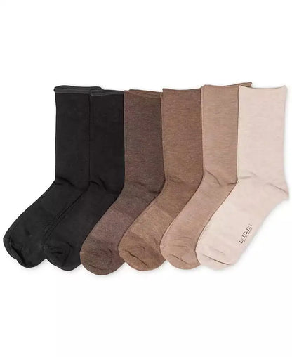 Lauren Ralph Lauren | Women's 6 Pack Roll-Top Trouser Socks
