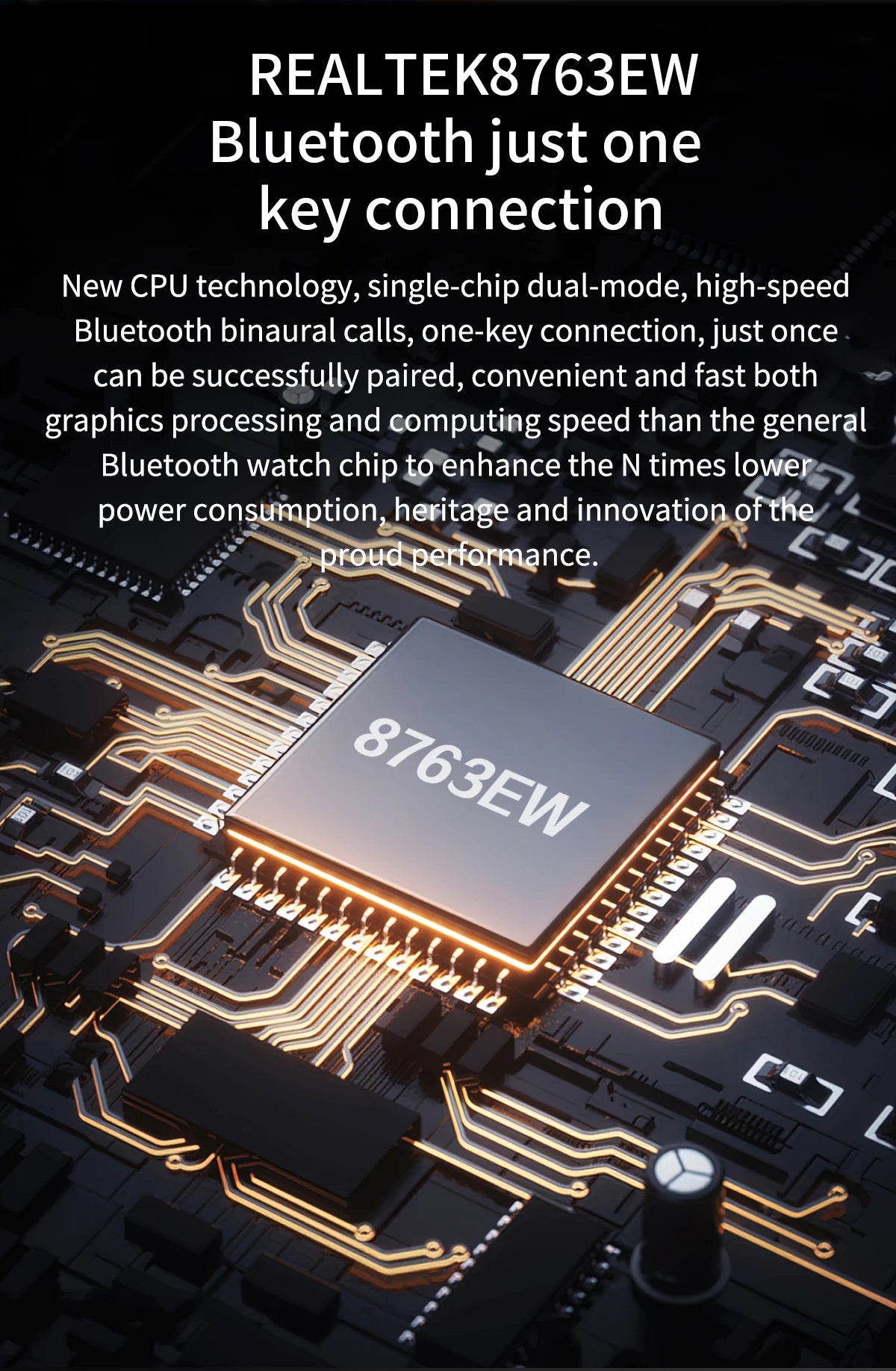 LaNikar Smart Watch AMOLED Display With In-Ear Bluetooth Headset Heart Rate Blood Pressure Oxygen Saturation Monitoring HD Audio