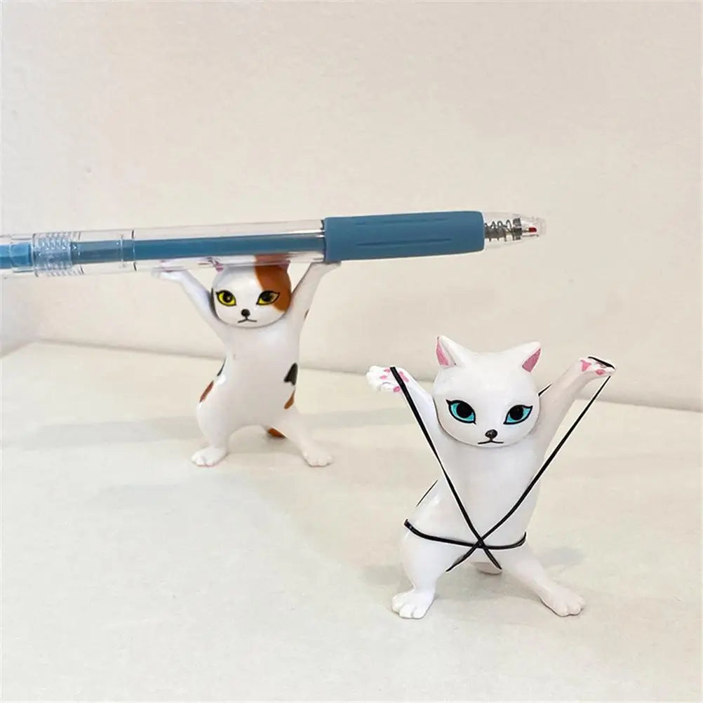 Cat Ornaments Anime Raising Hands Dancing Cat Model Cat Ornaments Cat Figures Toys for Children s Room Study Room