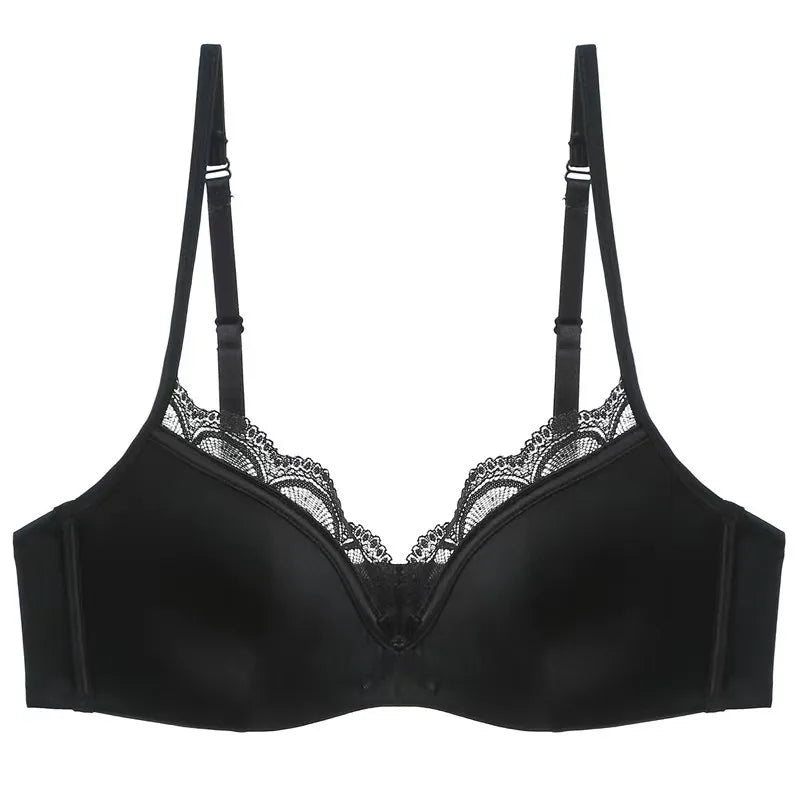 French Lace Underwear Female Breathable Thin Section Adjustable Anti-Sagging Comfortable Sex Lace Small Breasts Gathered Bra