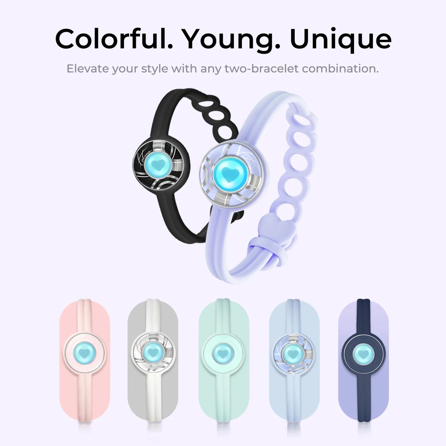 Totwoo Long Distance Touch Bracelets for Couples-Candy Series, Vibration & Light up for Love Couples Bracelets Relationship Gift