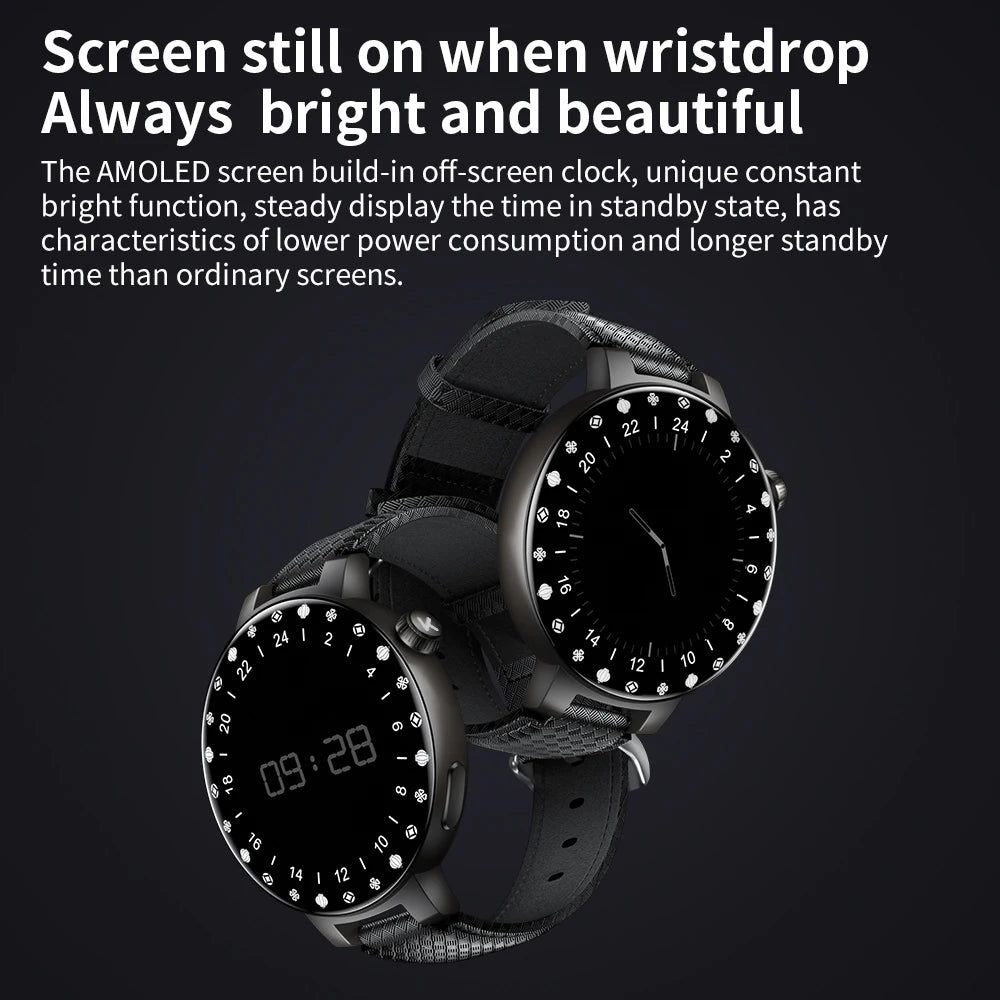 KUMI GT6 Pro 1.3-inch AMOLED Screen Bluetooth Call5.1 IP68 Waterproof Eight light modes Chinese fashion style Smart watch