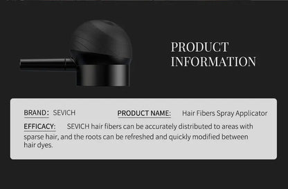 10 Colors Sevich Hair Fibers Keratin Fibers Applicator Hair Building Fibers Spray Hair Loss Instant Regrowth Thickening Powders