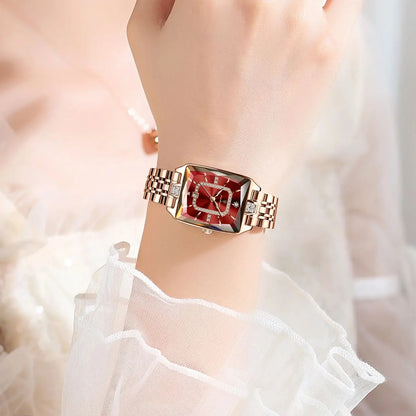 POEDAGAR Luxury Elegant Watch For Woman Date Waterproof Rectangle Ladies Watch Stainless Steel Quartz Women Watches Female Reloj