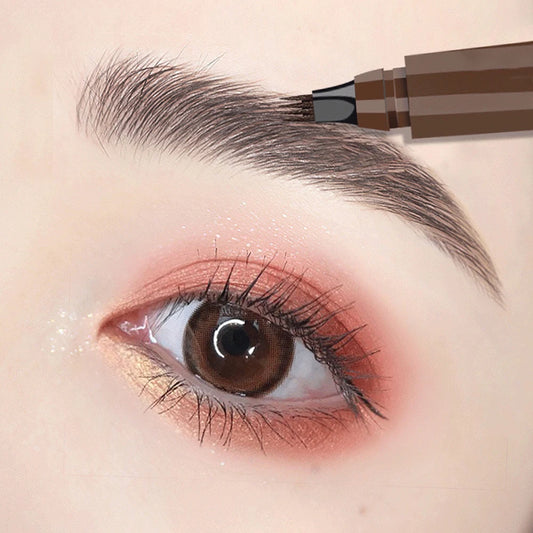 Four-pronged eyebrow pencil non-smudged, water-resistant