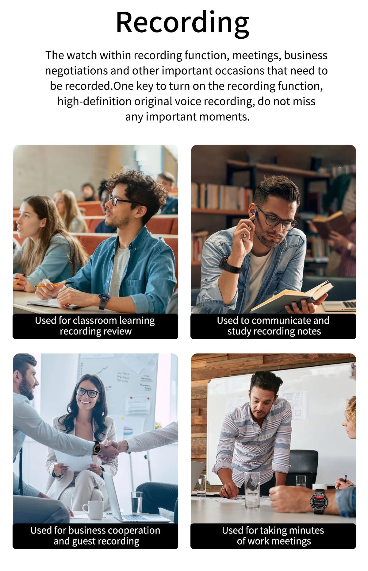 LaNikar Smart Watch AMOLED Display With In-Ear Bluetooth Headset Heart Rate Blood Pressure Oxygen Saturation Monitoring HD Audio