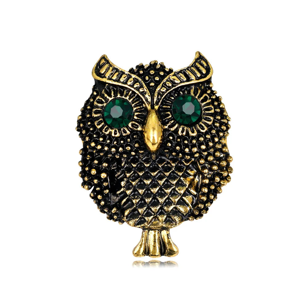 Lovely Owl Brooches For Women Korean Trendy Rhinestone Jewelri Brooch Bird Animal Pin Badg Clothes Decorative Pins Corsage Gifts