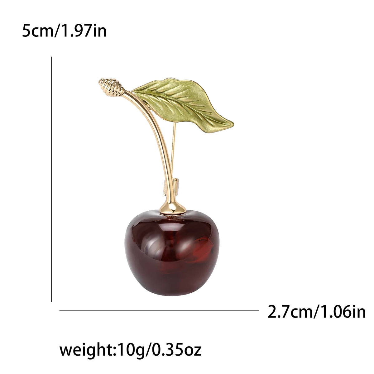 Enamel Cherry Brooches for Women Unisex Rhinestone Fruit Pins Banquet Party Backpack Gifts Jewelry Accessories