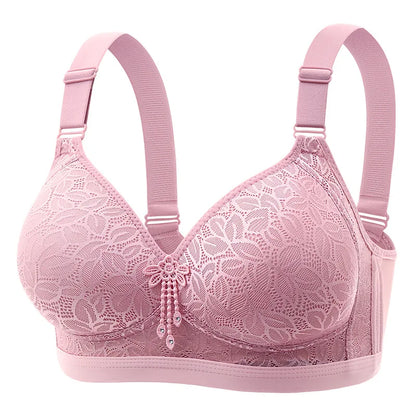 Comfortable Breathable Adjustable Brassiere Thin Section Without Steel Ring Bra Large Breasts Appear Small Side Gathering Bra
