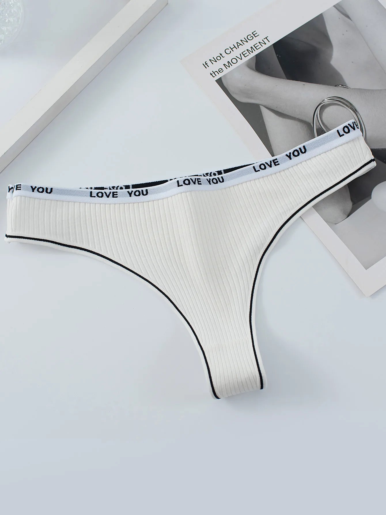 Women's underwear, sexy and breathable, low waisted triangle pants, thong pants, romantic girl pure cotton underwear