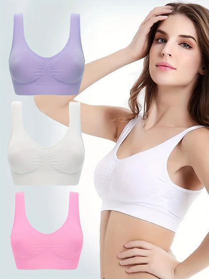 Sexy women push up  BREAST   bra big size backless  bras plus size wireless brassiere breathable seamless bra 1pcs wfws01